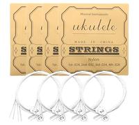 Corde di ricambio per ukulele in nylon, confezione da 4, 4 corde per strumenti musicali, facili da usare per principianti, facili da usare sulla punta delle dita