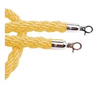 Corde di separazione Blu con Gancio Argentato, Corda di Controllo della Folla, Corda di Canapa Intrecciata per separare Le Code, barriera di Sicurezza in Corda (Gialla, 120 cm)