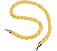 Corde di separazione Blu con Gancio Argentato, Corda di Controllo della Folla, Corda di Canapa Intrecciata per separare Le Code, barriera di Sicurezza in Corda (Gialla, 90 cm)