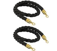 Corde di separazione per Code con Ganci Dorati, barriera in Corda di Canapa Intrecciata per divisori di Code, Corda di Sicurezza per Il Controllo della Folla (C1 1 m (3,3 Piedi))