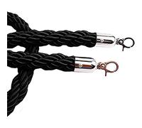 Corde di separazione per Code con Ganci Dorati, barriera in Corda di Canapa Intrecciata per divisori di Code, Corda di Sicurezza per Il Controllo della Folla (D1 5 piedi/155 cm)