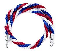 Corde di separazione per Code con Ganci Dorati, barriera in Corda di Canapa Intrecciata per divisori di Code, Corda di Sicurezza per Il Controllo della Folla (A1 5 piedi/155 cm)