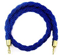 Corde di separazione per Code con Ganci Dorati, barriera in Corda di Canapa Intrecciata per divisori di Code, Corda di Sicurezza per Il Controllo della Folla (C2 10 piedi/305 cm)