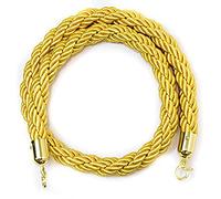 Corde di separazione per Code con Ganci Dorati, barriera in Corda di Canapa Intrecciata per divisori di Code, Corda di Sicurezza per Il Controllo della Folla (B2 6 piedi/185 cm)