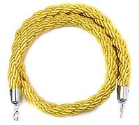 Corde di separazione per Code con Ganci Dorati, barriera in Corda di Canapa Intrecciata per divisori di Code, Corda di Sicurezza per Il Controllo della Folla (B1 4 piedi/120 cm)
