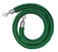 Corde di sostegno in velluto, Barriera di corda con ganci placcati in argento, montanti spessi for eventi su tappeto(Green,1.2m/4ft)