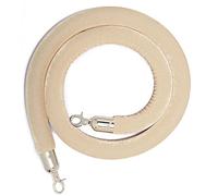 Corde di sostegno in velluto, Barriera di corda con ganci placcati in argento, montanti spessi for eventi su tappeto(Beige,9ft/274cm)
