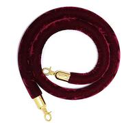 Corde di sostegno in velluto, Barriera di corda con ganci placcati in argento, montanti spessi for eventi su tappeto(Burgundy,10ft/305cm)