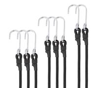 Corde Elastiche,8 Corde Elastiche con Gancio Cinghie Elastiche 60 CM Elastici con Ganci per Teloni Portapacchi Auto Moto Bici,Nero.