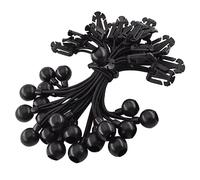 Corde Elastiche,Bungee Ball,Tenditori Elastici,20 Pezzi Bungee ball Elastico Nero 25cm,Corda Elastica per Tendoni Bungee Ball Fissaggio