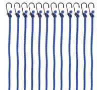 PRETEX Corde Elastiche con Gancio - Set di 12 - Corda Elastica con Gancio per Teloni Portapacchi Auto e Bici - Ganci Elastici Portapacchi - 89 cm - Blu