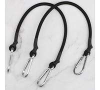 Corde elastiche nere ZHOUBIN da 18 pollici con moschettone, 2 pezzi