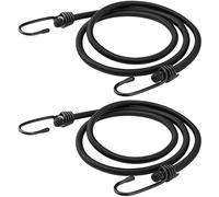 Corde elastiche nere ZHOUBIN da 48 pollici con ganci, confezione da 2