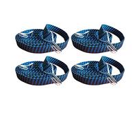 Corde elastiche piatte regolabili con ganci in metallo, corda elastica per bagagli lunga da 200 cm per campeggio, auto, giardinaggio, carico pesante (4)