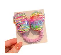 Corde for capelli con fiocco in paillettes dolci | Accessorio for capelli elastici for capelli principessa(Style 1)