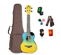 Corde In Cartone Giapponese Lucido Per Ukulele Da Concerto Con Spalla Mancante Da 24 Pollici E Top In Acero Tigre Canadese 2A(2)