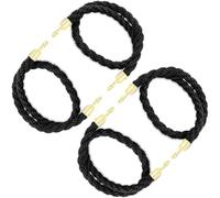 Corde nere intrecciate, ganci dorati, confezioni da 1 a 4, 8 lunghezze | Corde segnapercorso in nylon da 32 mm con moschettoni lucidi per hotel, aree VIP, ristoranti, teatri e gestione delle file