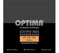 Corde Optima per basso elettrico cromate corde tonde avvolte a scala lunga set 4 corde leggere 4199L