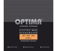 Corde Optima per basso elettrico Cromo. Set di corde tonde a scala corta 4 corde a scala corta