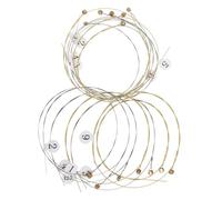 Corde per Arpa a Lira 10 Corde in Metallo Dorato 2 Set | Compatibilità, Timbro Chiaro, Installazione Semplice, Resistente All'usura, per Incontri Musicali e Luoghi Vari