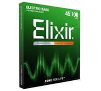 Corde per basso a 4 corde in acciaio inossidabile Elixir® Strings con rivestimento NANOWEB®, Long Scale, Light (.045-.100)