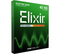 Corde per Basso elettrico 4 corde Elixir 14677 Stainless Steel Nanoweb 45-105