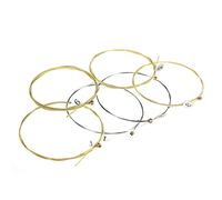 Corde per chitarra, 6 pezzi di corde per chitarra acustica, set di nuclei esagonali in ottone e acciaio, sostituzione di corde per chitarra folk, accessori per parti di strumenti musicali