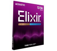 Corde per chitarra acustica bronzo 80/20 Elixir Strings con rivestimento POLYWEB, Medium (.013-.056)