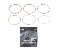 Corde per Chitarra Acustica da 6 Pezzi, in Lega Esagonale, con Rivestimento in Rame Ultra Sottile, Perline Dorate (SK12)