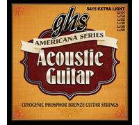 Corde per chitarra acustica GHS Strings Americana in bronzo fosforoso - SET S415 - Calibro extra leggero (11-50)