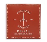 Augustine 650527 Corde per Chitarra Classica, Etichetta Regals, Set Cantini Precision-Round Extra High Tensione, Corde Basse Medium Tensione, Muta Rossa