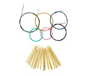 Corde per chitarra classica in nylon multicolore con fili per tasti