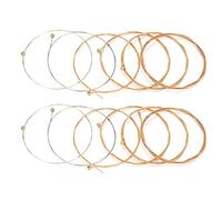 Corde per Chitarra da 12 Pezzi, Corde per Chitarra in Acciaio Ramato Sostitutive per Strumenti Musicali per Chitarra Folk