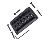 Corde Per Chitarra Elettrica Attraverso Il Corpo Ponte Ponte Fisso A 6 Corde Parti A Coda Dura Nero/Cromato(Black)
