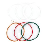 Corde per Chitarra - Set di 6, Lega di Rame, Rivestimento Colorato, Corde in Nylon Trasparente, Suono Dai Toni Alti, Installazione Facile, Durevole, Sostituzione Ideale della