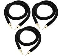 Corde per il controllo delle folle, Confezione da 3 corde di sostegno in velluto nero di diverse misure con ganci dorati(4.9ft/150cm)