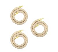 Corde per il controllo delle folle, Confezione da 3 cordini di sicurezza for code con ganci placcati in oro beige, diverse misure(8ft/245cm)