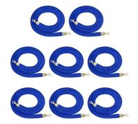 Corde per il controllo delle folle, Confezione da 8 corde di sostegno in velluto blu con ganci multicolori, da 2 a 6 piedi(Gold Hook,3ft/90cm)