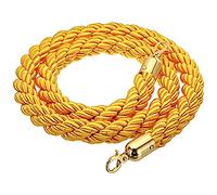 Corde per il controllo delle folle, Corda di barriera in nylon con 2 ganci in acciaio inossidabile, diametro 3,2 cm, 100-305 cm, multicolore(Yellow,8ft/245cm)