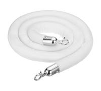 Corde per il controllo delle folle, Corda di controllo della folla in velluto con ganci in acciaio inossidabile bianco 3,3 piedi 100 cm