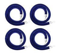 Corde per il controllo delle folle, Corda di velluto con ganci blu, diverse misure, confezione da 4(3ft/90cm)