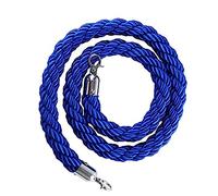 Corde per il controllo delle folle, Corda for coda intrecciata con gancio in metallo for il controllo della folla multicolore 2-10 piedi(Blue,6ft/185cm)