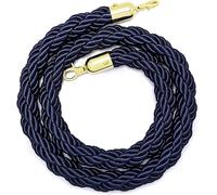 Corde per il controllo delle folle, Corda for palo di controllo della folla con gancio dorato multicolore, diverse misure(Dark Blue,4.9ft/150cm)