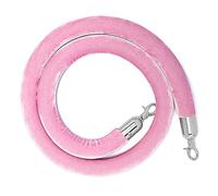 Corde per il controllo delle folle, Corda for sostegno in velluto con ganci argentati rosa, 60 cm