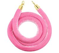 Corde per il controllo delle folle, Corda for sostegno in velluto rosa, confezione da 1/2/4 con moschettoni, 4,9 piedi/150 cm(1 piece)