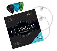 Corde Shaman per Chitarra Classica - Corde in Nylon Premium per Chitarra Classica e Acustica - Set 6+2 Corde incluse 3 Plettro, Corda D e Corda Mi alta extra