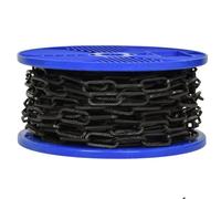 Corderie Italiane 002008033 Catena genovese martellata Ø 3 mm, interno maglia 29 mm x 8,5 mm, 20 mt, nera