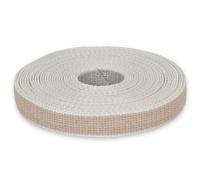Corderie Italiane 006006503 Cintino in cotone 22 mm - 7,5 mt, beige/grigio perla