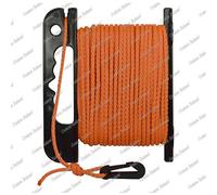 Corderie Italiane 006043645 Treccia boa sub galleggiante, 4 mm - 25 mt, arancio, con avvolgitore