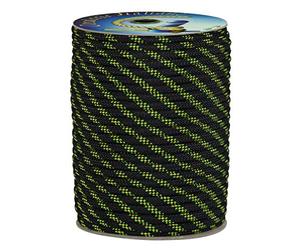 Corderie Italiane 006082187 Doppia treccia skipper fantasy alta tenacità, nera, 5 mm - 50 metri